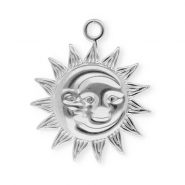 Breloques en acier Inox soleil & lune Argenté