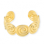 Bracelets en acier Inox jonc spirale Doré