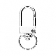 Apprêts en acier inox porte-clés 32 mm Argenté