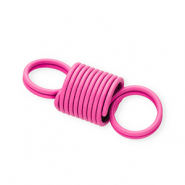 Apprêts colorés connecteur à ressort spirale Rose foncé