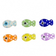 Perles en céramique poisson Multicolore