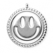 BY31® Breloques en acier Inox smiley Argenté