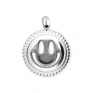 BY31® Breloques en acier Inox smiley Argenté
