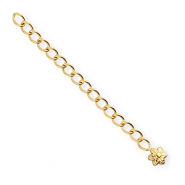 BY31® Apprêts en acier inox chaînette d'extension médaillon fleur Doré