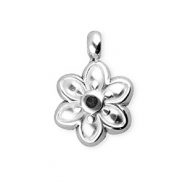BY31® Breloques en acier Inox fleur Argenté