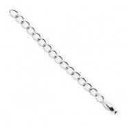 BY31® Apprêts en acier inox chaînette d'extension médaillon poisson Argenté