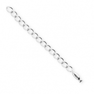 BY31® Apprêts en acier inox chaînette d'extension médaillon poisson Argenté