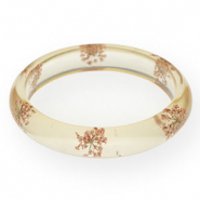 Bracelets tendance avec fleurs séchées Rose clair
