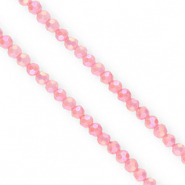 Perles à facettes rondes 4 mm Rose-AB coating