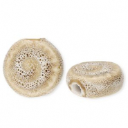 Perles en céramique fossile Beige sable