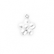 Breloques en acier Inox fleur Argenté