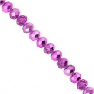 Perles &agrave; facettes 6x5&nbsp;mm disque Heishi Violet orchid&eacute;e-pearl shine coating