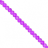 Perles &agrave; facettes 4x3&nbsp;mm disque Heishi Violet raisin