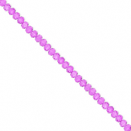 Perles &agrave; facettes 3x2&nbsp;mm disque Heishi Violet