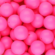 Perles en silicone 18 mm Rose néon