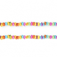 Perles coquillage disque Multicolore