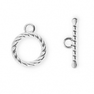 Appr&ecirc;ts en acier Inox fermoir T Argent&eacute;