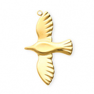 Breloques en acier Inox oiseau Dor&eacute;