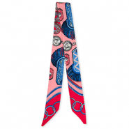 Bandana foulard avec le motif Rouge-rose-bleu
