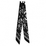 Bandana foulard avec léopard Noir-blanc