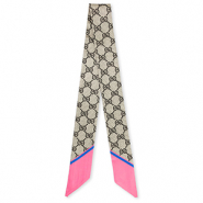 Bandana foulard avec le "G" motif Rose-greige-marron foncé