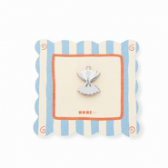 BY31® Breloques en laiton Eco-brass pâtes (papillon) Argenté