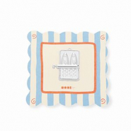 BY31® Breloques en laiton Eco-brass sardines en conserve Argenté