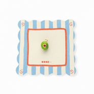 BY31® Breloques en laiton Eco-brass avec émaillée olive Doré-verte olive-rouge