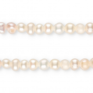 TQ Perles d’eau douce rond 4 mm Blanc naturel