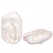 TQ Perles d’eau douce rectangle Blanc naturel