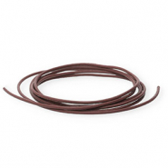 Cuir DQ rond 1 mm Marron