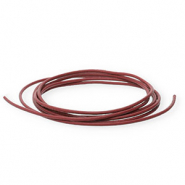 Cuir DQ rond 1 mm Marron cave