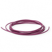 Cuir DQ rond 1 mm Rose cerise