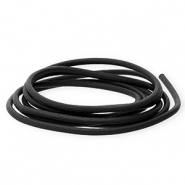 Cuir DQ rond 2 mm Noir