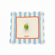 BY31® Breloques en laiton Eco-brass avec émaillée olive Argenté-verte olive-rouge