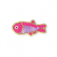 Broches poisson Dor&eacute;-rose azal&eacute;e n&eacute;on-violet