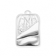 Breloques en métal DQ sardines en conserv Argenté antique (sans nickel)