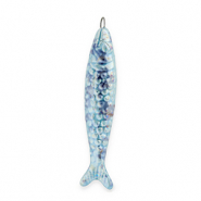 Breloques en céramique DQ® grecque sardine Bleu