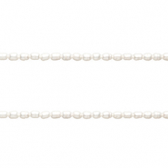 TQ Perles d'eau douce "grain de riz" 4x3 mm Blanc naturel