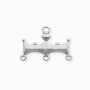 BY31® Apprêts en acier Inox connecteur barre avec 4 anneaux Argenté