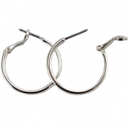 Apprêts en métal DQ créoles 20mm Argenté