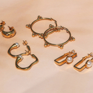 Nouveau Nouveau: boucles d'oreilles en acier inoxydable