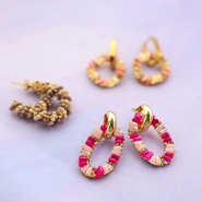 Nouveau Pendentifs et boucles d'oreilles à facettes