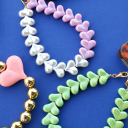 Nouveau Perles acryliques en forme de cœur