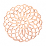 Connecteur bohèmes rond 15mm doré rose