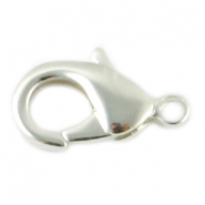 Appr&ecirc;ts en m&eacute;tal DQ fermoir mousqueton 12mm Argent&eacute;