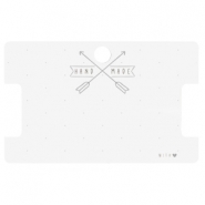 Cartes à bijoux "handmade" blanc cassé