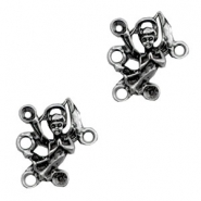 Breloques en métal TQ connecteur/serti ange pour Swarovski PP32 argenté antique