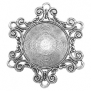 Breloques en métal TQ style baroque argenté antique