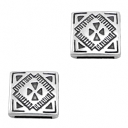 Apprêts en métal TQ poussoirs carré Ø13.8x2.4mm argenté antique